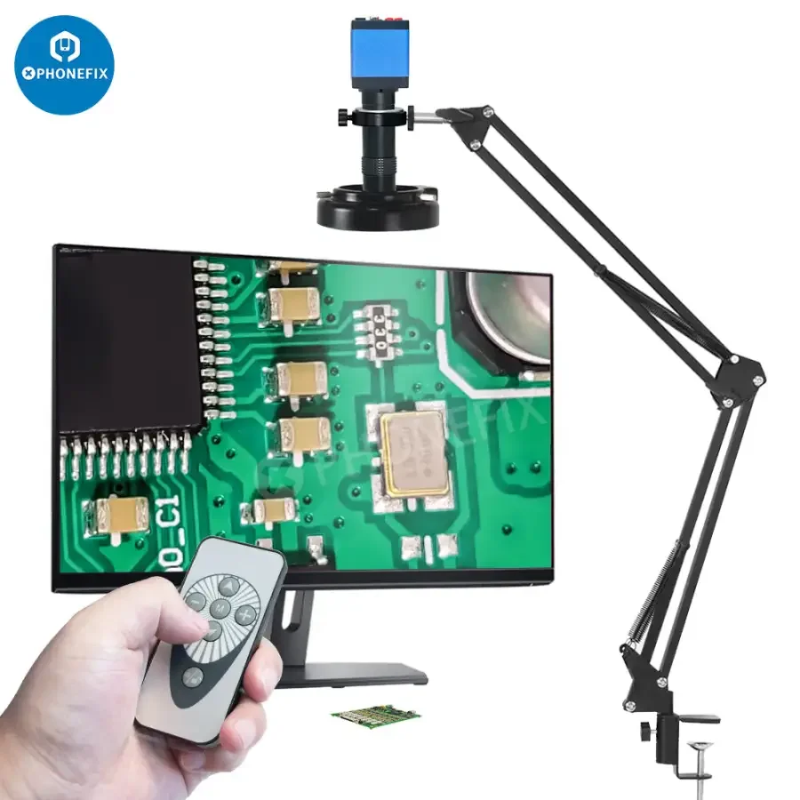 13MP HDMI VGA USB Industrial Microscope Camera Set 130X Lens - Image 3