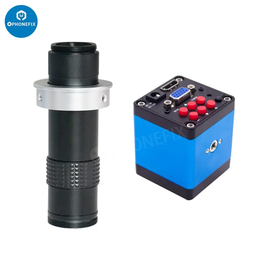 13MP HDMI VGA USB Industrial Microscope Camera Set 130X Lens - Image 4