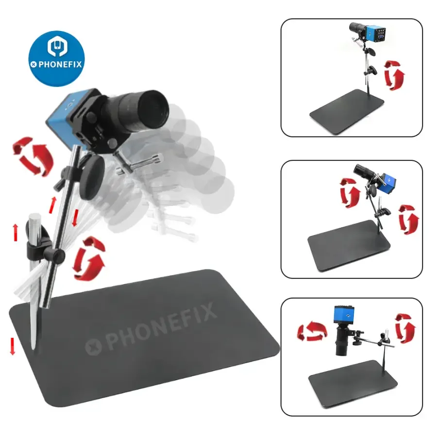 13MP Industrial Camera Magic Arm 130X Lens Super Clamp Microscope Set - Image 2