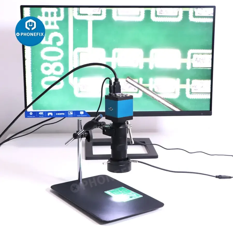 13MP Industrial Camera Magic Arm 130X Lens Super Clamp Microscope Set - Image 4