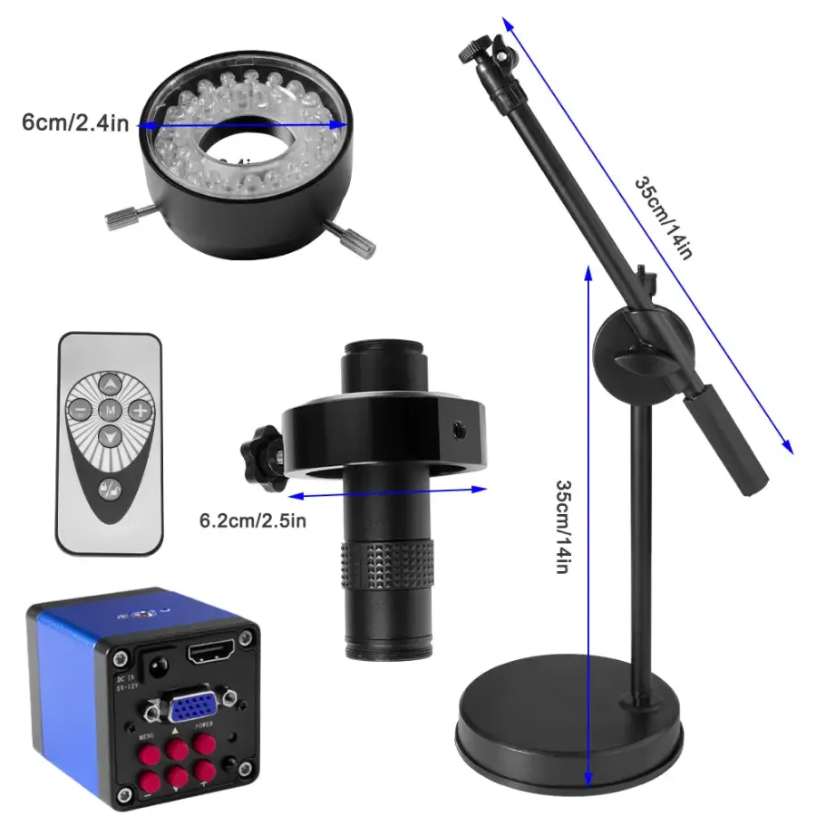 13MP VGA HDMI Camera Electronic Microscope USB Phone CPU Repair - Image 8