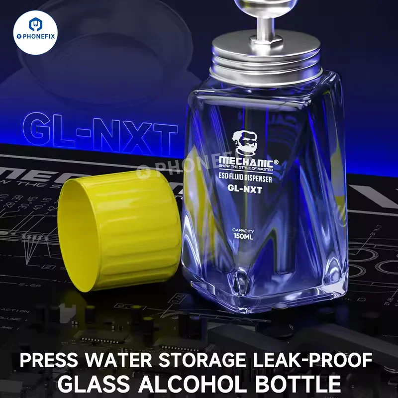 150ml Glass Alcohol Bottle Phone Repair Press-type Liquid Cleaner Box - Image 3