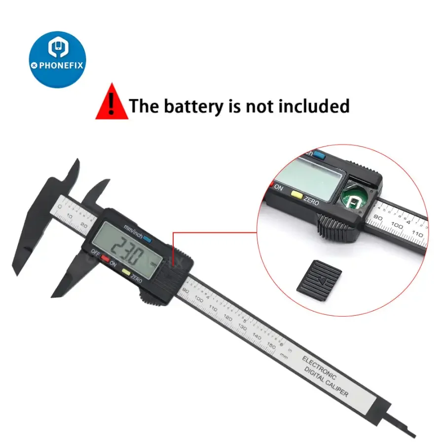 150mm Electronic Digital Caliper Carbon Fiber Dial Vernier Caliper Gauge - Image 5