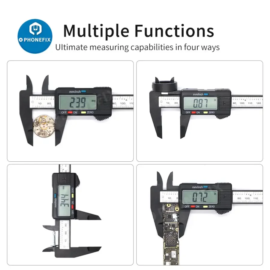 150mm Electronic Digital Caliper Carbon Fiber Dial Vernier Caliper Gauge - Image 8