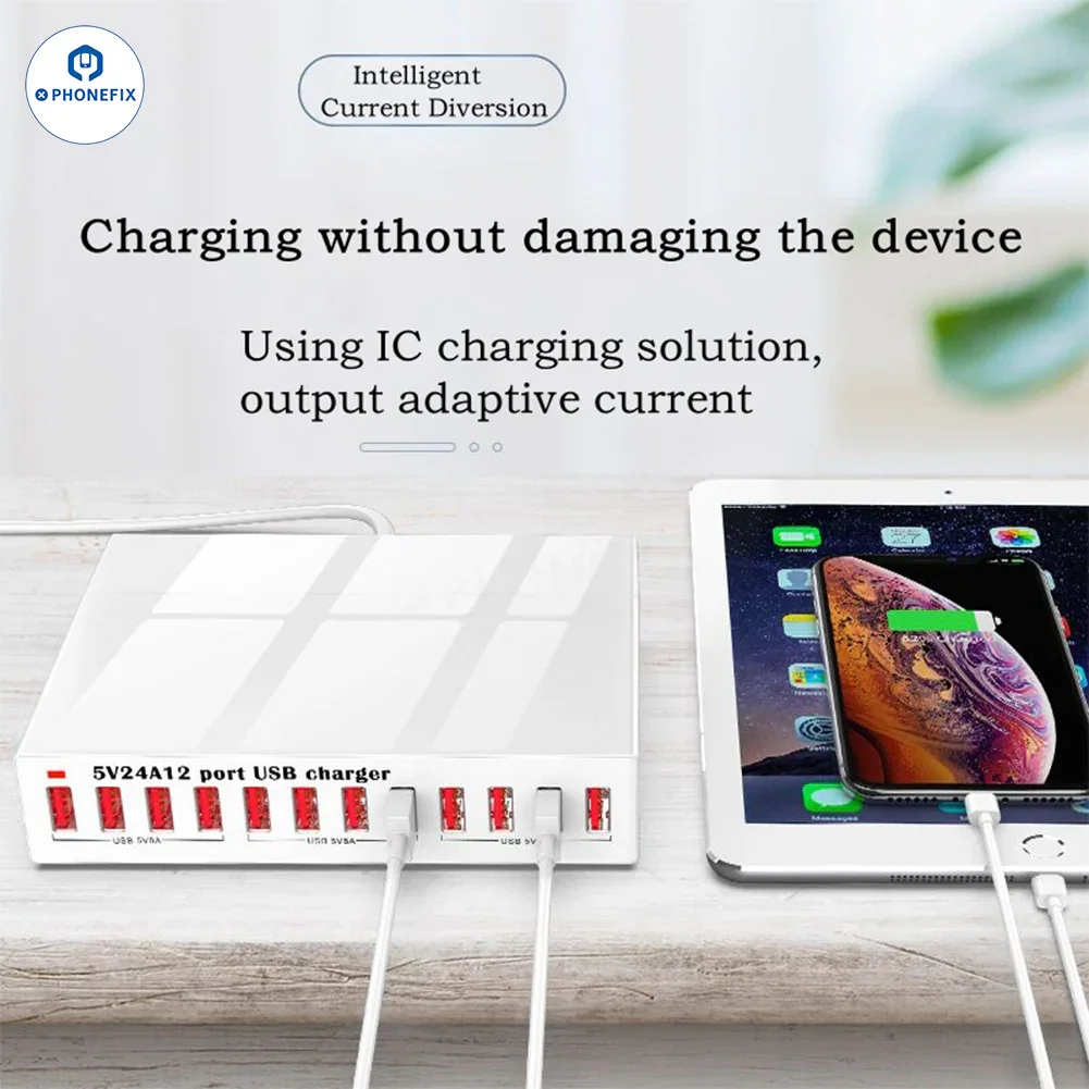 150W 12-Port USB Charger For iPhone iPad Fast Charging Station - Image 4