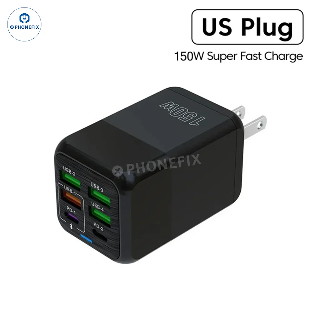 150W Multi Port Fast Charger Adapter Portable Travel USB Charger - Image 11