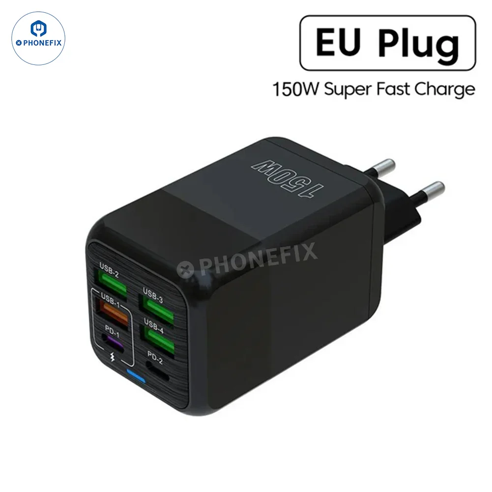 150W Multi Port Fast Charger Adapter Portable Travel USB Charger - Image 12