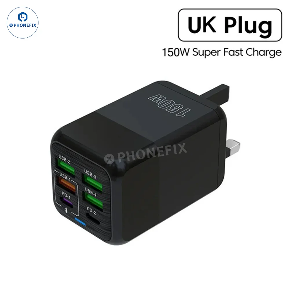 150W Multi Port Fast Charger Adapter Portable Travel USB Charger - Image 14