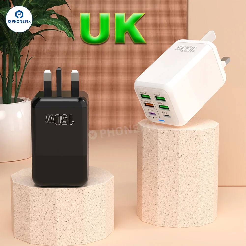 150W Multi Port Fast Charger Adapter Portable Travel USB Charger - Image 7