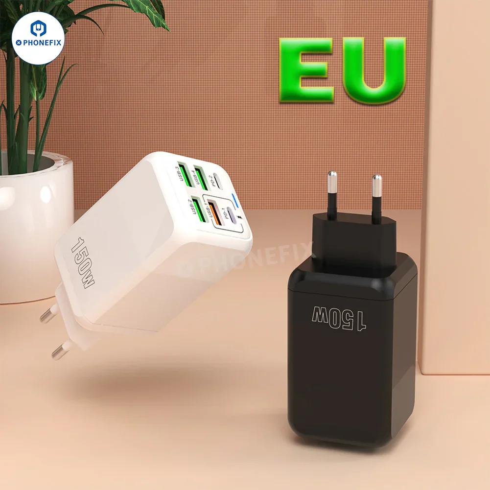 150W Multi Port Fast Charger Adapter Portable Travel USB Charger - Image 9