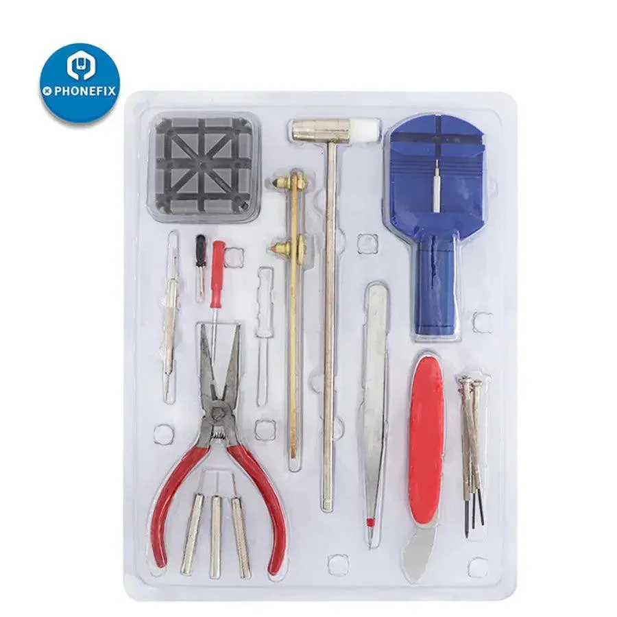 16Pcs Entry Level Watch Opening Repair Hand Tool Kit for Watchmaker - Image 2