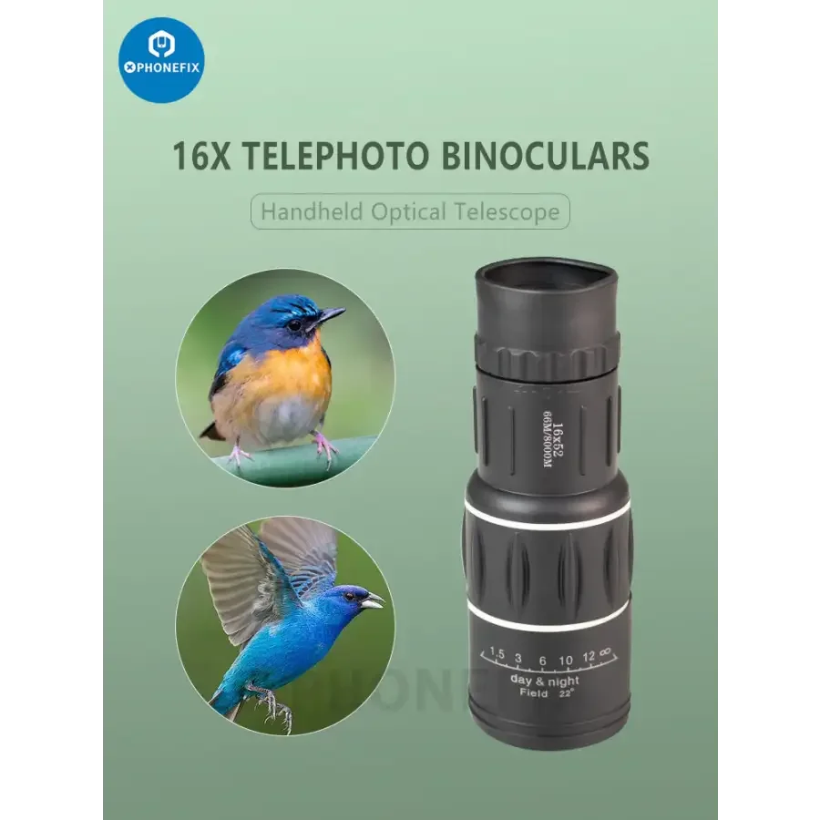 16X52 Dual Focus Zoom Monocular Telescope 66M 8000M HD Scope - Image 10