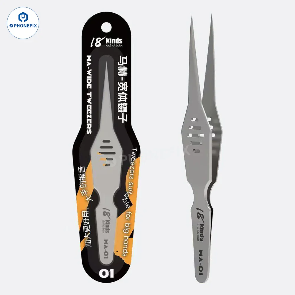 18 Kinds MA-01 Tweezers Wide Hand Tools for Phone Laptop Repair - Image 3