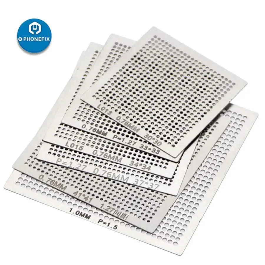 18PCS BGA Reballing Stencil Tools Kit Universal Metal Heating Template - Image 9