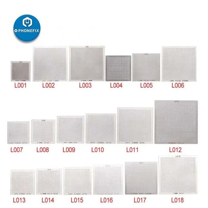 18pcs Cell Phone Directly Heat Template BGA Soldering Stencils Kit - Image 2