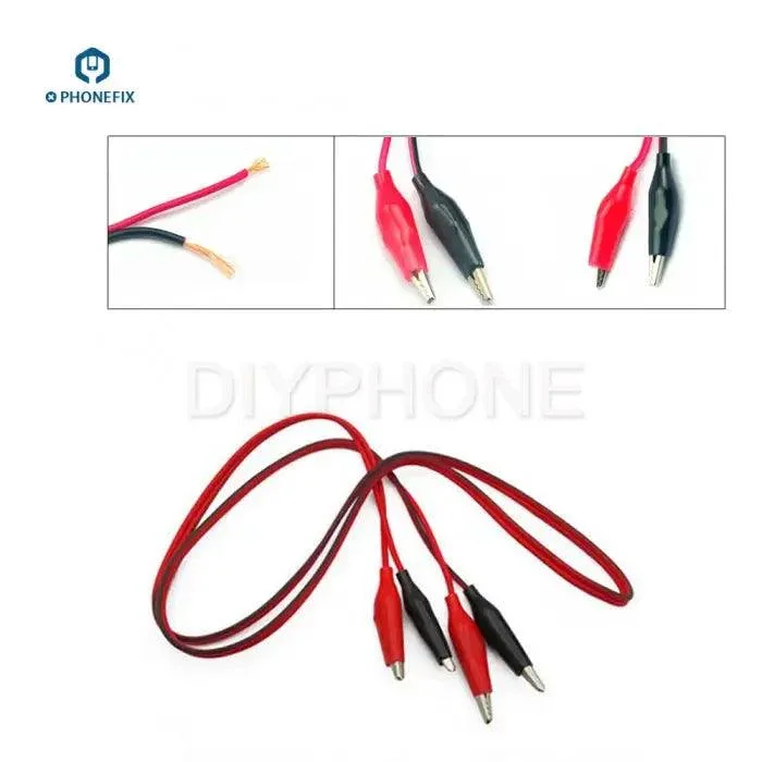 1m / 3ft Test Leads Set with Double-ended Alligator Clips Jumper Wire - Image 3