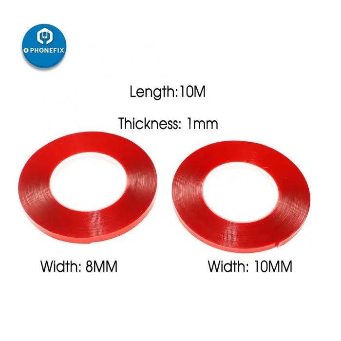 1mm*10m Length Strong Adhesive Double Sided No Trace PET Red Film - Image 5