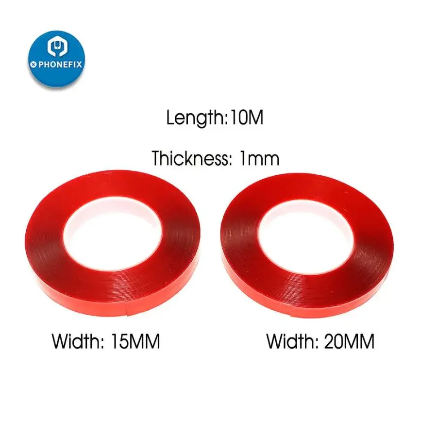 1mm*10m Length Strong Adhesive Double Sided No Trace PET Red Film - Image 6
