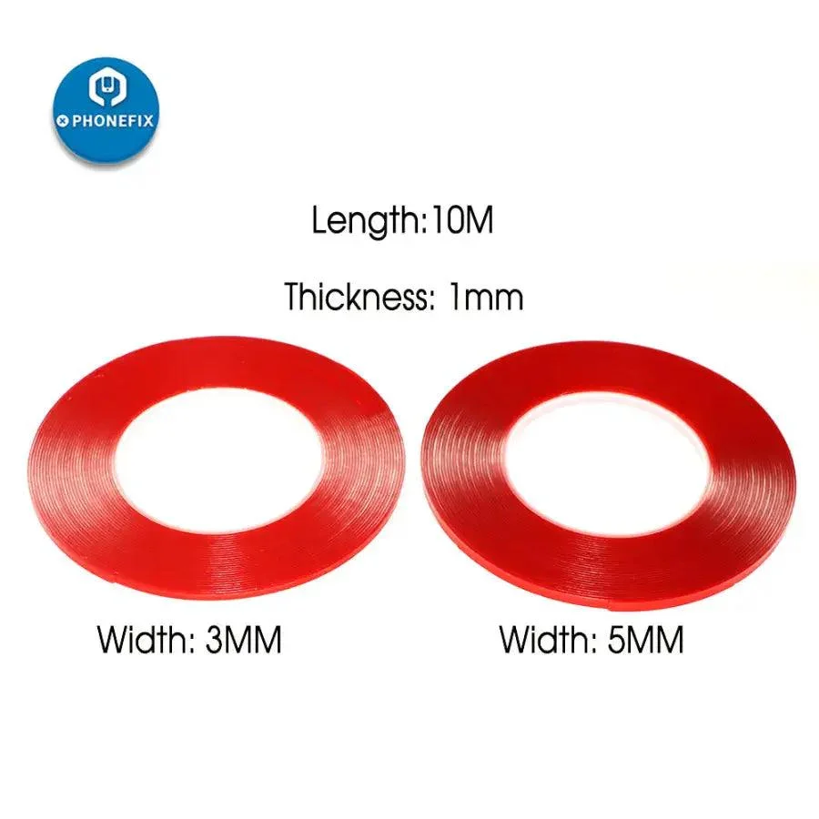 1mm*10m Length Strong Adhesive Double Sided No Trace PET Red Film - Image 7
