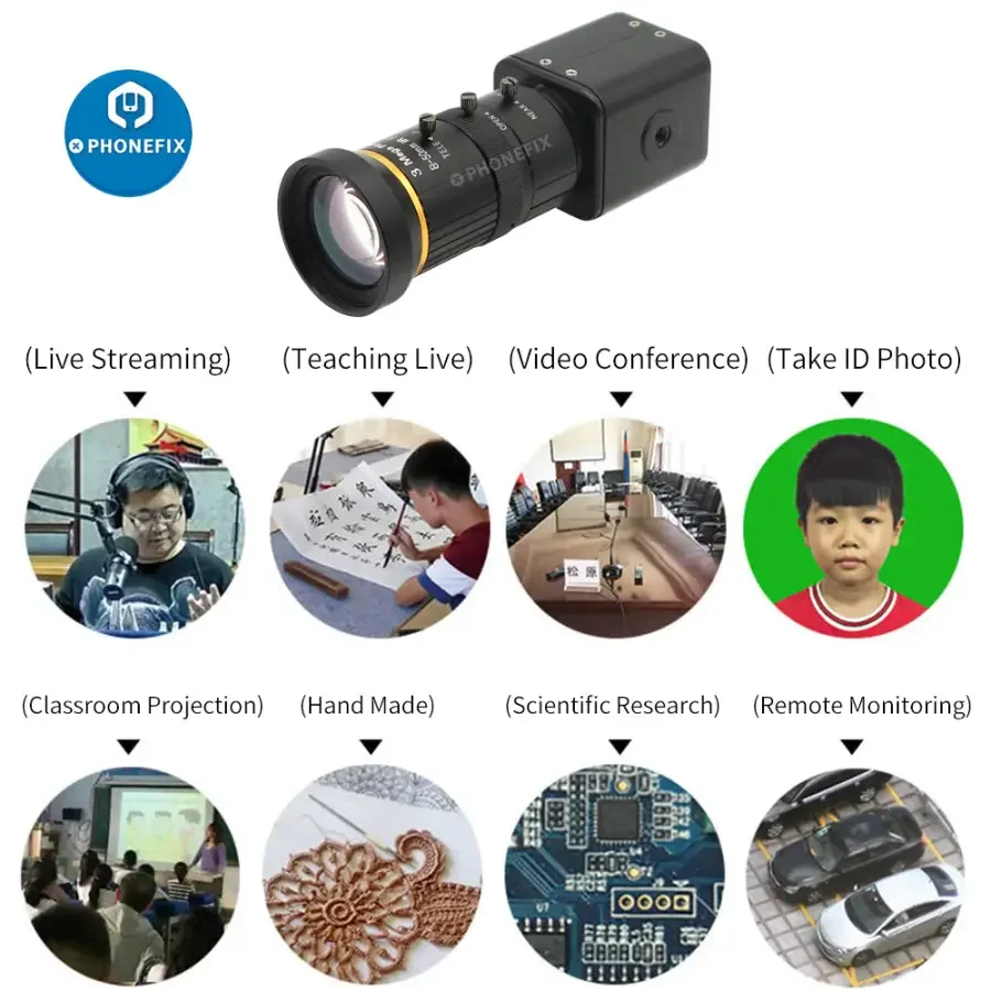 2.0 MP 1080P HDMI Camera 8.0-50mm F1.4 Lens Industry Camera - Image 2