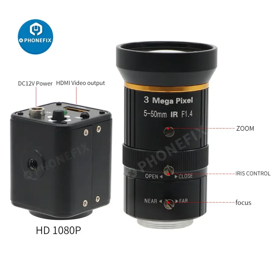 2.0MP 1080p Live Stream Camera 5.0-50mm F1.4 CCTV Lens - Image 7