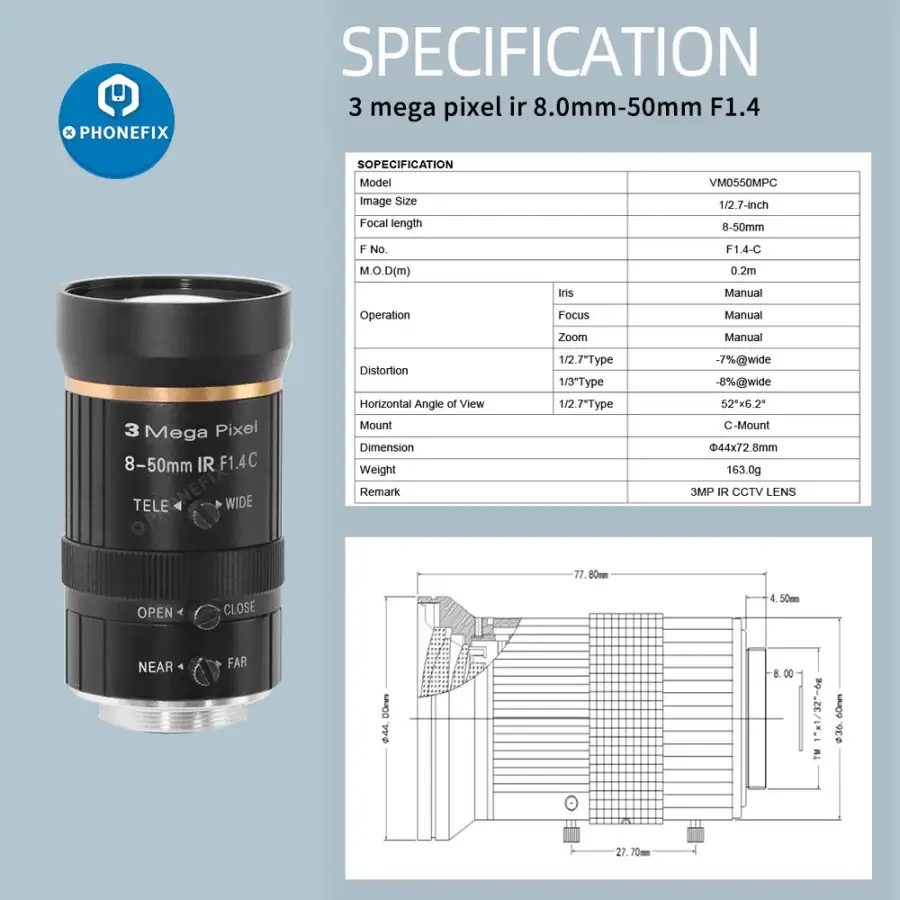 1080p Live Stream Camera 8-50mm Lens Webcam for Live Broadcast - Image 10