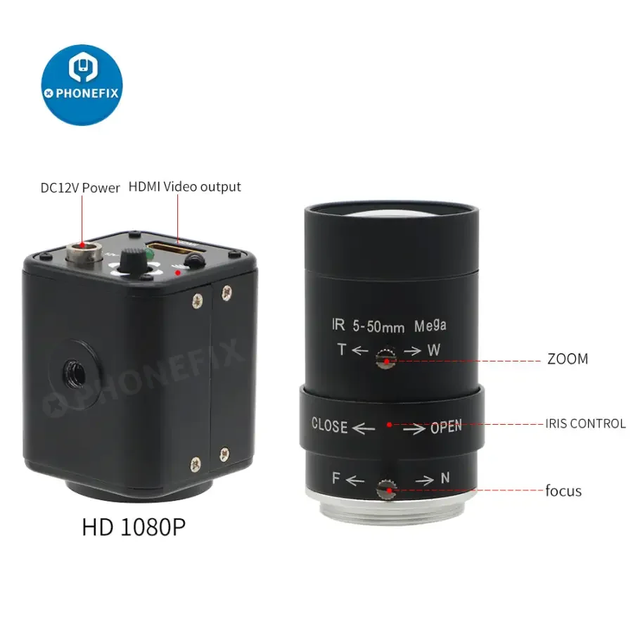 2.0MP CMOS Industry Camera 5.0-50mm IR F1.6 CCTV Lens - Image 5