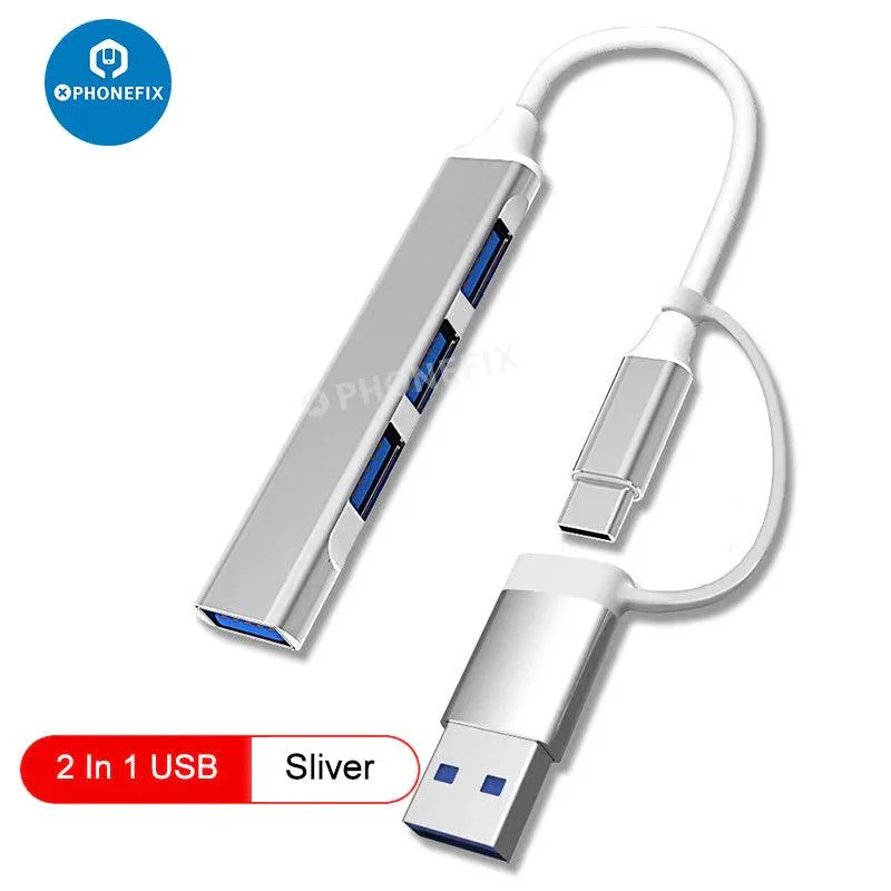 2/3/4 In 1 USB 3.0 Port Hub Expander For Phone PC Fast Data Transfer - Image 11