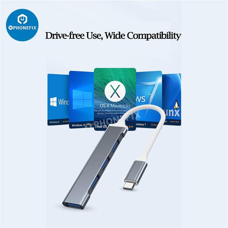 2/3/4 In 1 USB 3.0 Port Hub Expander For Phone PC Fast Data Transfer - Image 5