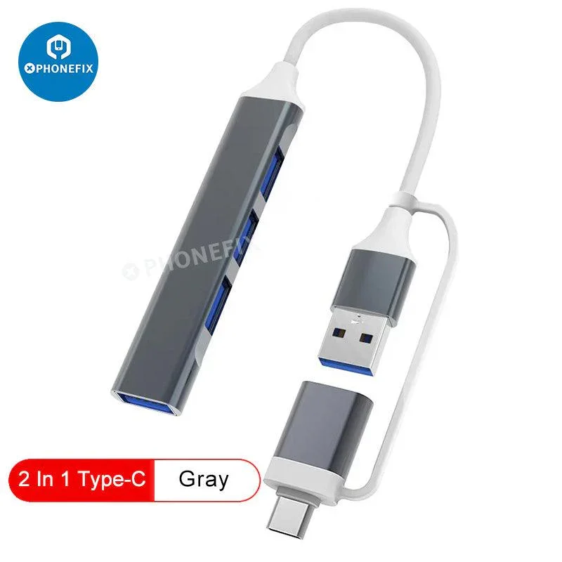 2/3/4 In 1 USB 3.0 Port Hub Expander For Phone PC Fast Data Transfer - Image 9