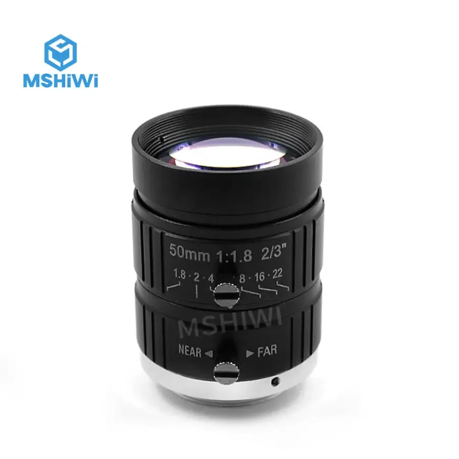 2/3" 50mm F1.8 Fixed Focus Lens 5MP Manual Iris Industrial Camera Lenses - Image 6
