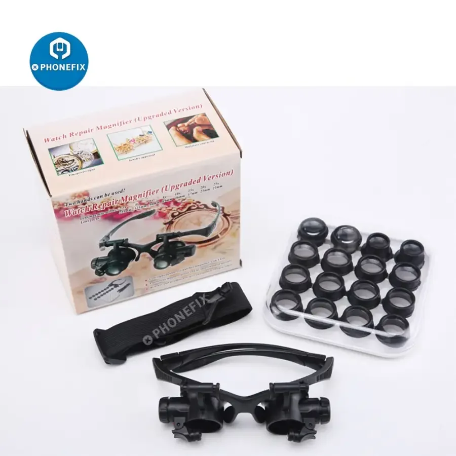 2.5X-25X Binocular Head Loupe With LED Light Magnifier Repair Tool - Image 9