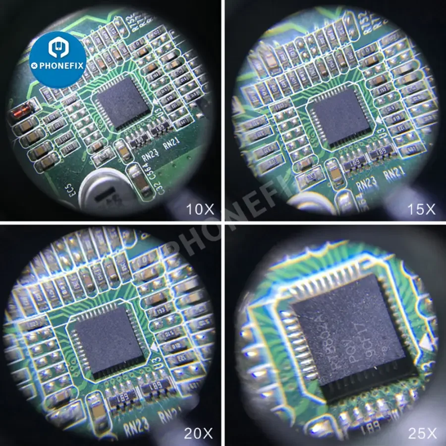 2.5X-25X Multi-Power Double LED Magnifier Eye Glasses For Watch Repair - Image 3