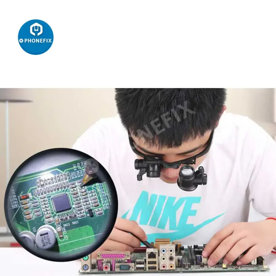 2.5X-25X Multi-Power Double LED Magnifier Eye Glasses For Watch Repair - Image 8