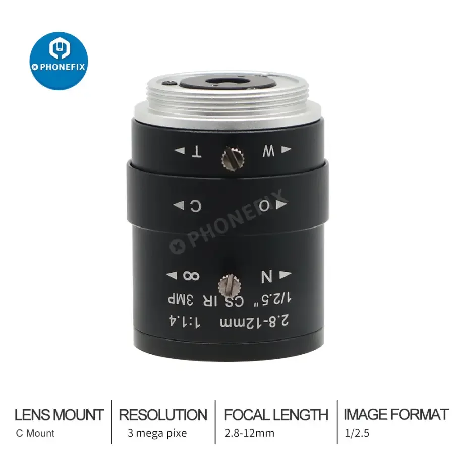 2.8-12mm CCTV Lens 1/2.5" F1.4 3MP Varifocal CS Mount Lens - Image 2