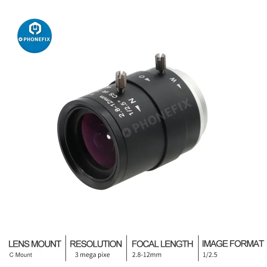 2.8-12mm CCTV Lens 1/2.5" F1.4 3MP Varifocal CS Mount Lens - Image 3
