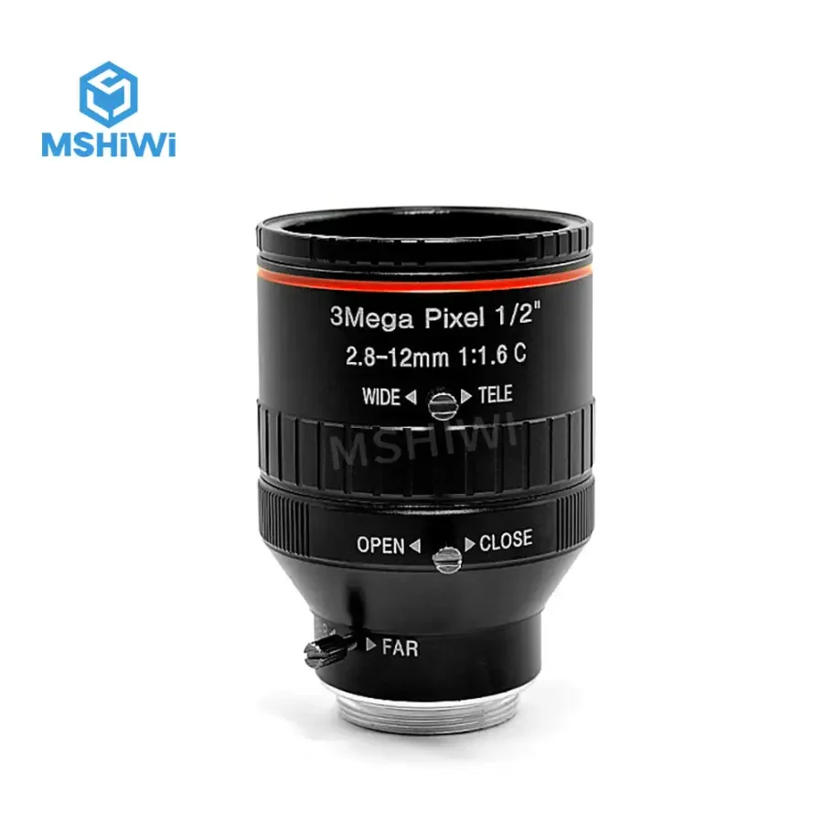 2.8-12mm Zoom Lens 3MP F1.6 C Interface 1/2" Lenses For Visual Inspection - Image 2