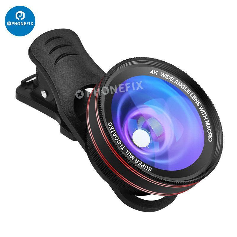 2 In 1 4K HD Wide-angle Macro Lens with LED Lamp for Phone Camera - Image 2