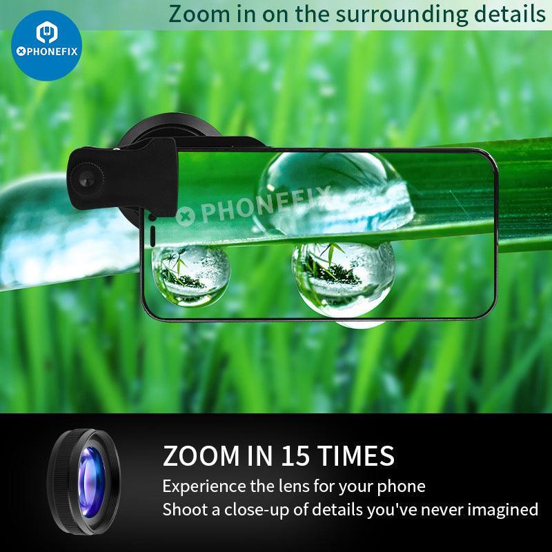 2 In 1 4K HD Wide-angle Macro Lens with LED Lamp for Phone Camera - Image 5