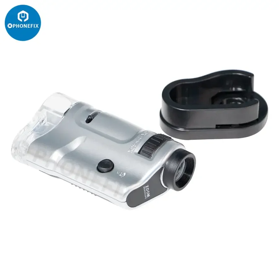 20-40X LED Lighted Pocket Microscope Zoom Magnifier with Slide Base - Image 11