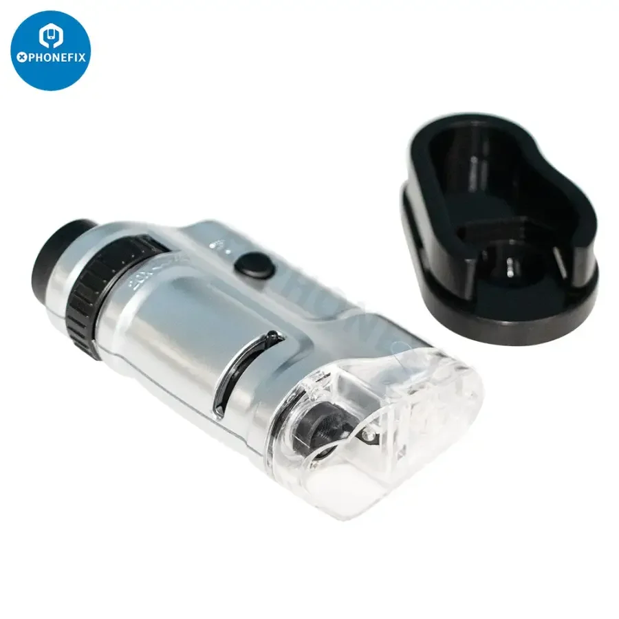 20-40X LED Lighted Pocket Microscope Zoom Magnifier with Slide Base - Image 4