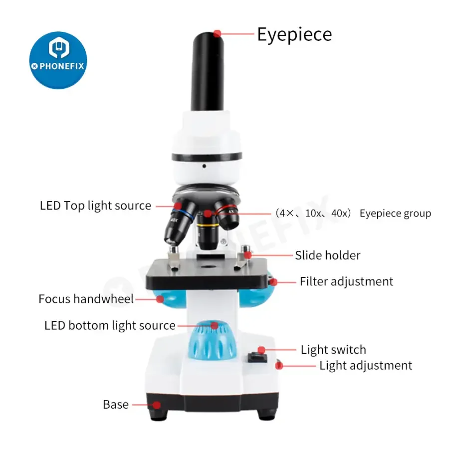 2000X Biological Monocular Microscope For Student Lab Educational Toy - Image 8