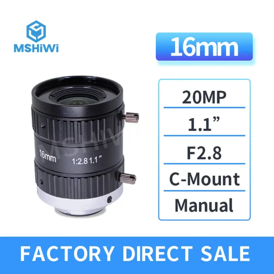 20MP 12mm-50mm Prime Lens C-mount F2.8 Aperture 1.1" Manual Iris Lenses - Image 2
