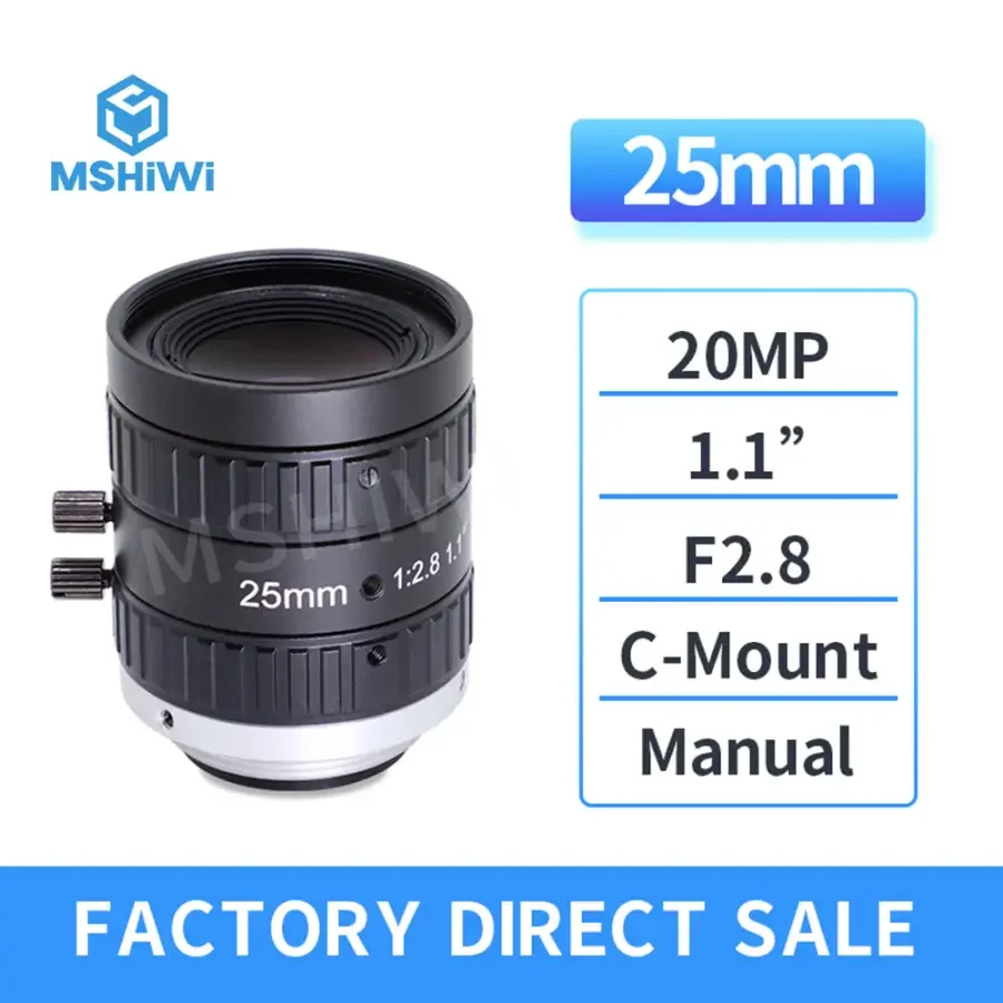 20MP 12mm-50mm Prime Lens C-mount F2.8 Aperture 1.1" Manual Iris Lenses - Image 3