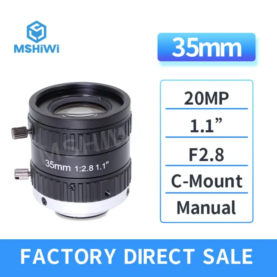 20MP 12mm-50mm Prime Lens C-mount F2.8 Aperture 1.1" Manual Iris Lenses - Image 4