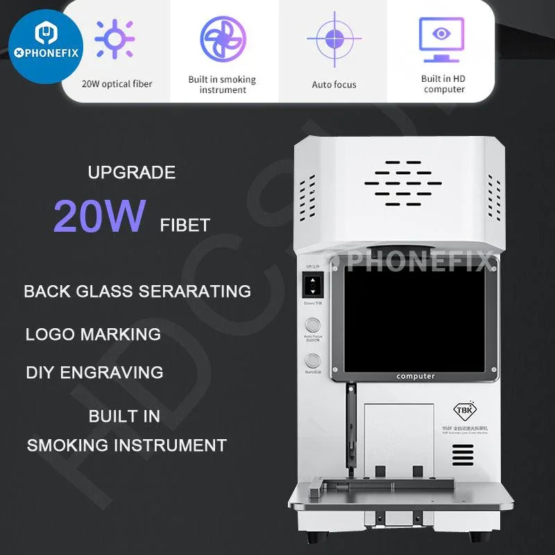 20W TBK-958F Auto Laser Machine iPhone Back Glass Removal Tool - Image 2