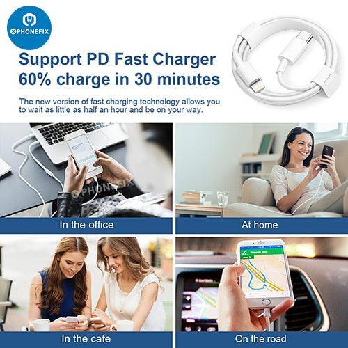 20W USB-C Power Adapter Fast Charger Lightning Cable For iPhone iPad - Image 10
