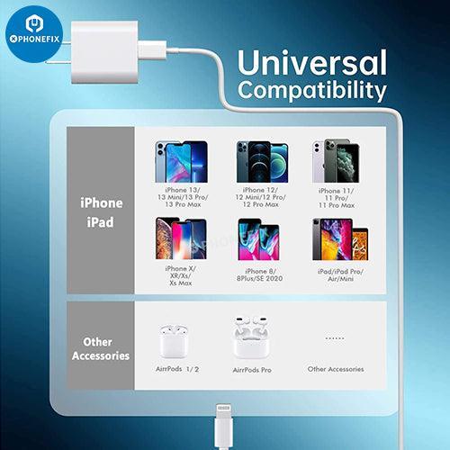 20W USB-C Power Adapter Fast Charger Lightning Cable For iPhone iPad - Image 11