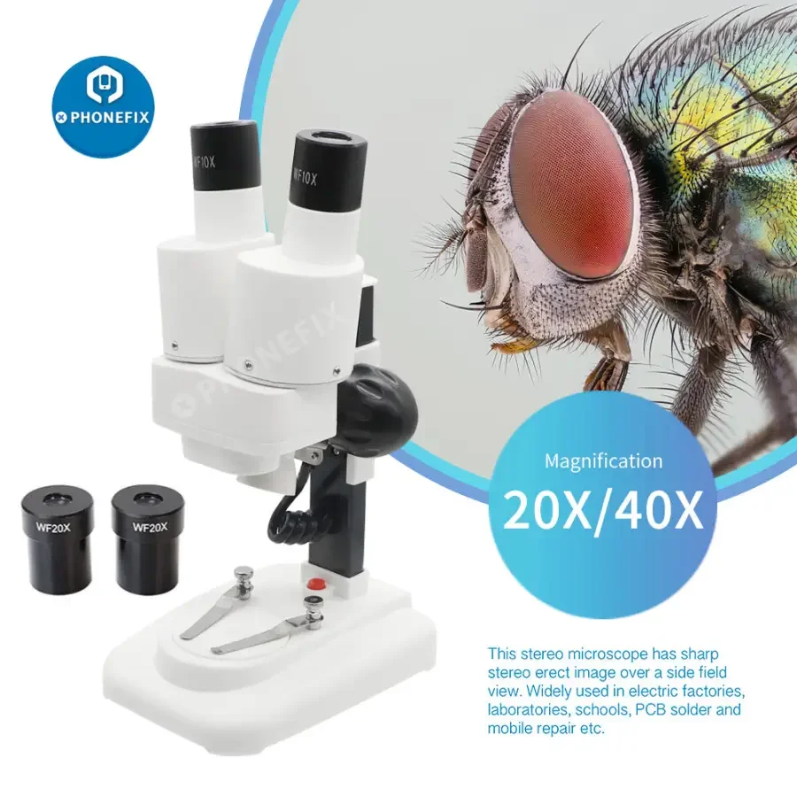 20X 40X Binocular Stereo Microscope For PCB Soldering Observation - Image 2