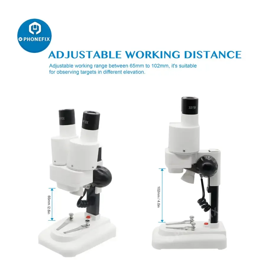 20X 40X Binocular Stereo Microscope For PCB Soldering Observation - Image 7